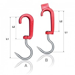 Carlig din inox cu brida de plastic